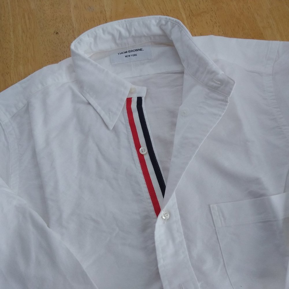 New Thom Browne White Oxford Cloth Button Down Size TB1